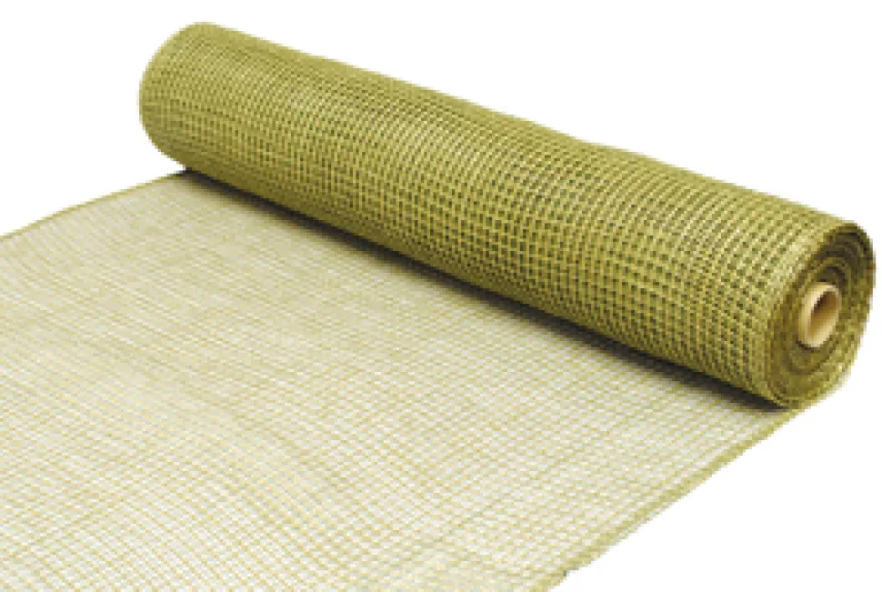 DECOR MESH 21″ X10 YDS GREEN OLIVE BURLAP LOOK