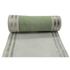 DECOR MESH 10x10 YDS LN MINT W/ SILVER & WHITE METALLIC