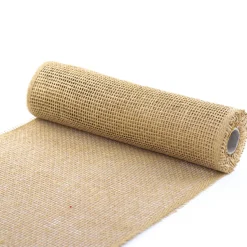 DECOR MESH 12″X5 YDS NAT BURLAP LOOK TAN