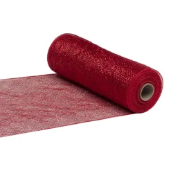 DECOR MESH 10.5″x10 YDS SF RED FULL SPARKLE