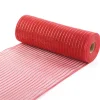 DECOR MESH 10.5″x10 YDS SM RED/MATT RED LINES