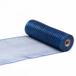 DECOR MESH 10.5″x10 YDS SP BLUE (NAVY) SPARKLE