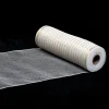 DECOR MESH 10.5″x10 YDS SP WHITE/GOLD SPARKLE