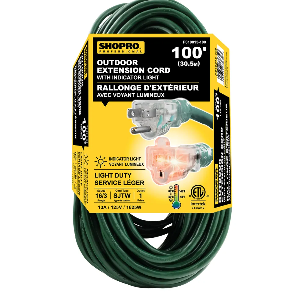 EXT. CORD O/D 16/3 100′ GREEN