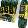 EXT. CORD O/D 16/2 4.5M 3- OUTLET GREEN WIRE