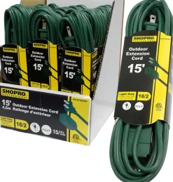 EXT. CORD O/D 16/2 4.5M 3- OUTLET GREEN WIRE