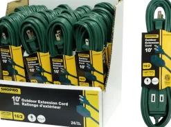 EXT. CORD O/D 16/2 3M 3-OUTLET GREEN WIRE