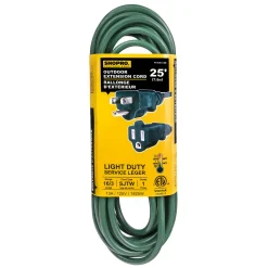 EXT. CORD O/D 16/3 1-OUTLET 25′ GREEN