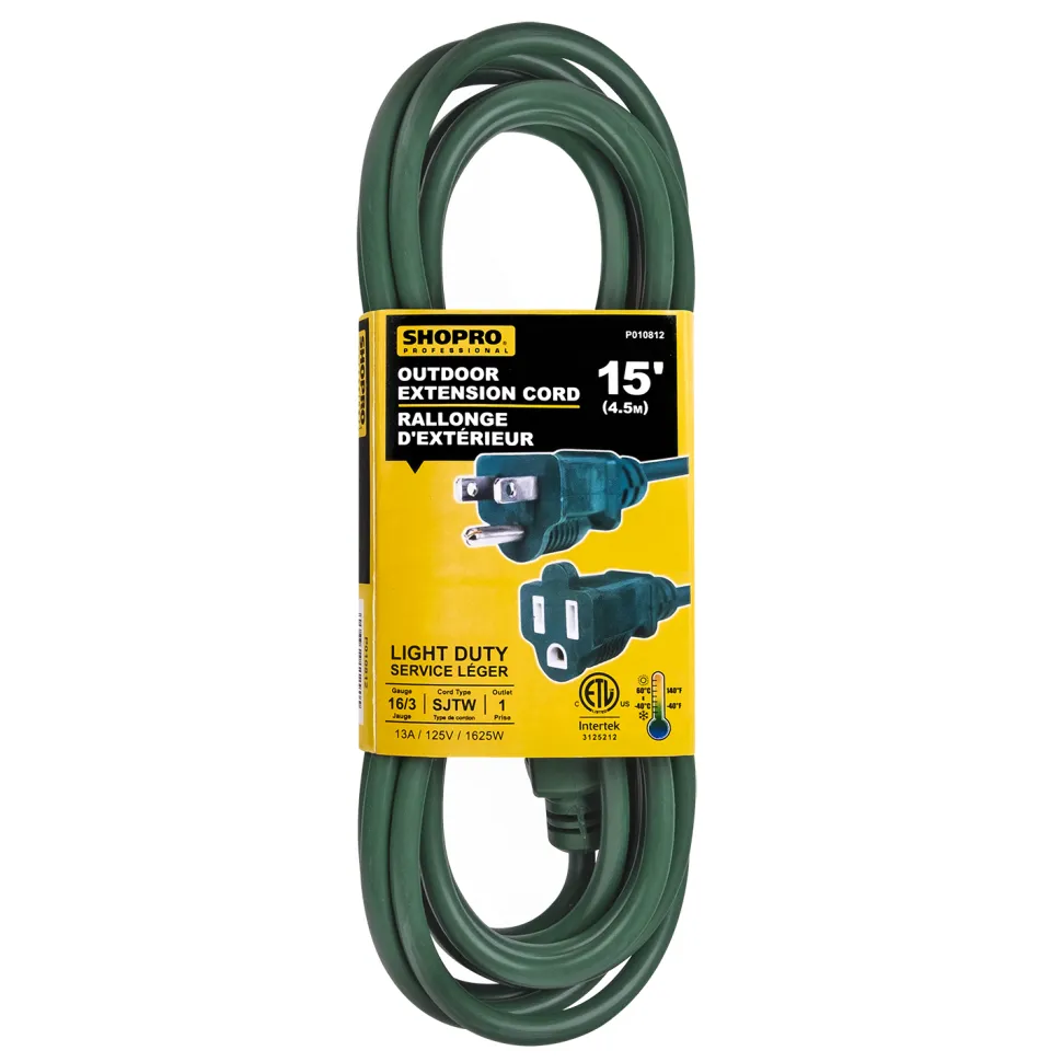 EXT. CORD O/D 16/3 1-OUTLET 5M GREEN