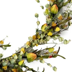 FALL GARLAND MIXED LEAF W/ MINI CLUSTER BERRIES 71″ GREEN/MULTI