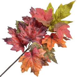 FALL SPRAY 16″ MAPLE LEAF ORANGE/MULTI