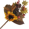 FALL SPRAY 20″ SUNFLOWER/PUMPKIN PINECONE W/ MIXED LEAF ORANGE/YELLOW