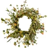 FALL WREATH MIXED LEAF W/ MINI CLUSTER BERRIES 21.5″ GREEN/MULTI