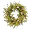 FALL WREATH MUSHROOMS, FERN LEAF & TWIGS 18” GREEN/MULTI