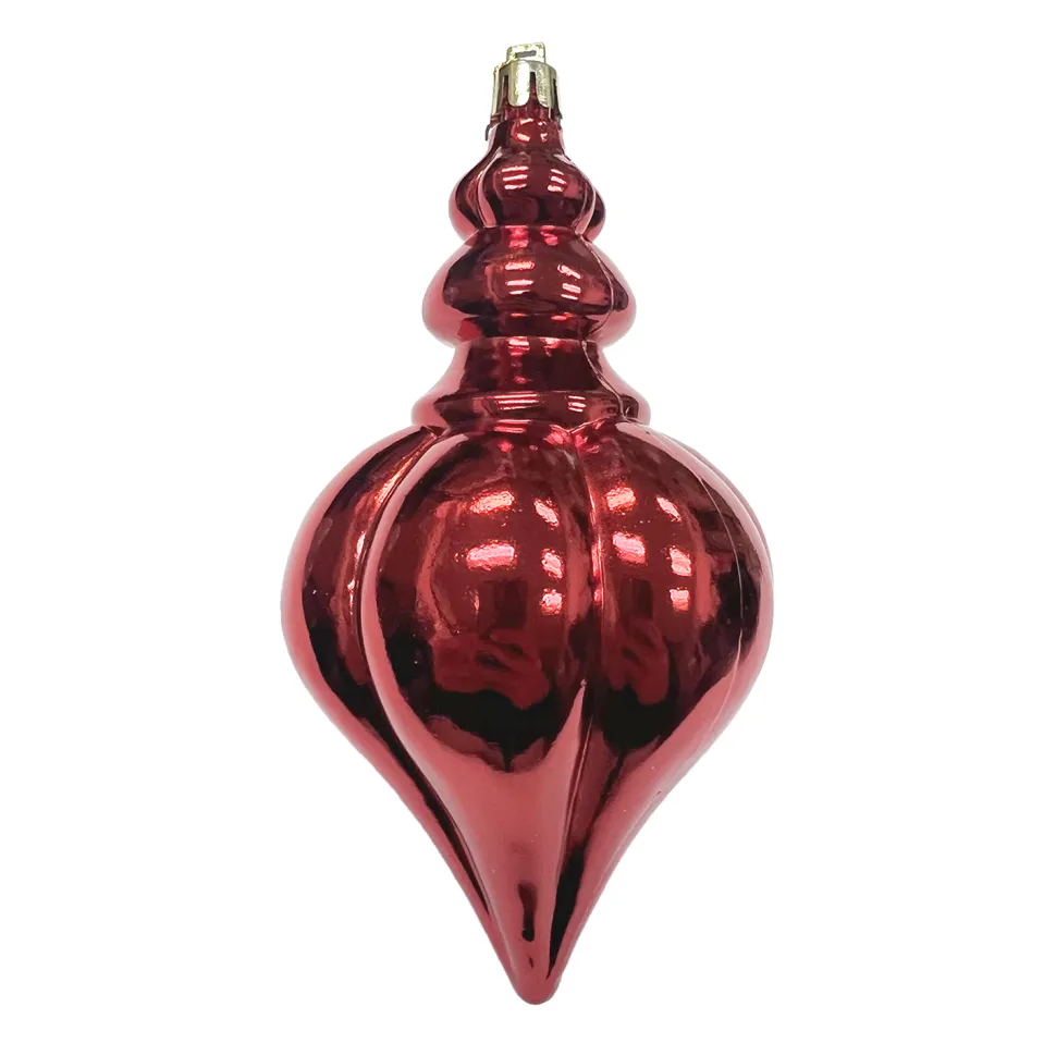 FINIAL 150MM/6″ SHINY RED RIBBED