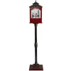FLOOR RETRO STREET LAMP WITH SANTA & SNOWMAN SEE-SAW-SAW SNOWING SCENE 49″