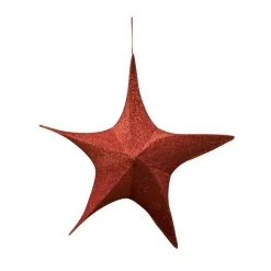FOLDING SHIMMER STAR 32″ RED