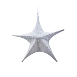 FOLDING SHIMMER STAR 25″ SILVER