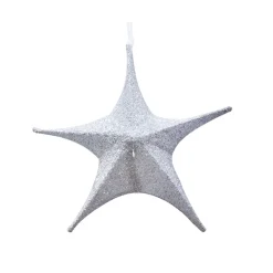 FOLDING SHIMMER STAR 32″ SILVER