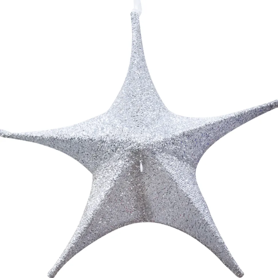FOLDING SHIMMER STAR 59″ SILVER