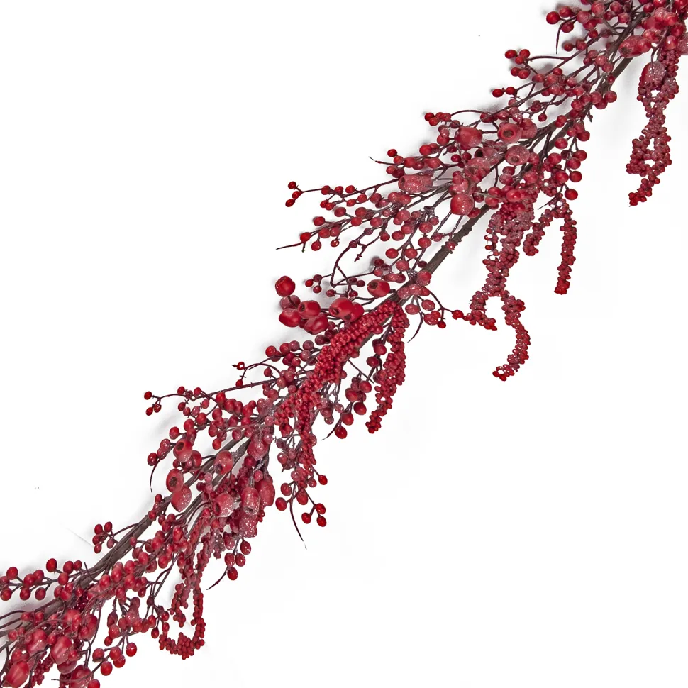 GARLAND BERRY 60″ RED MIXED BERRY FROSTED