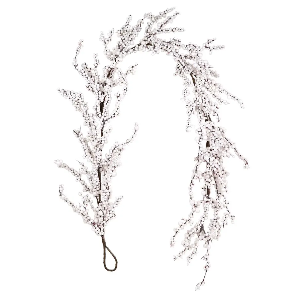 GARLAND BERRY 60″ WHITE SNOW BERRY