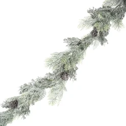 GARLAND CEDAR 72″ FROSTED W/ PINE CONES