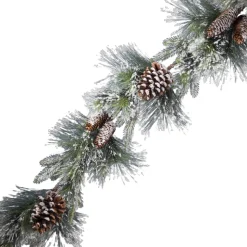 GARLAND FROSTED 60″ NEEDLE PINE W/ CONES