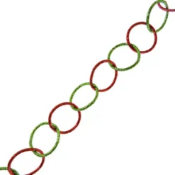 GARLAND GLITTER RING 72″ RED/ CHARTREUSE
