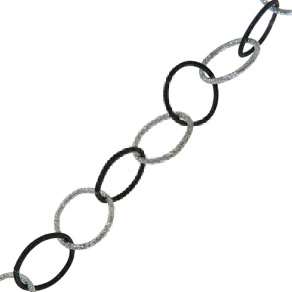GARLAND GLITTER RING 72″ SILVER/ BLACK