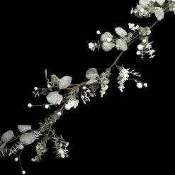 GARLAND GRN 60′ EUCALYPTUS W/ WHITE BERRIES/SNOW