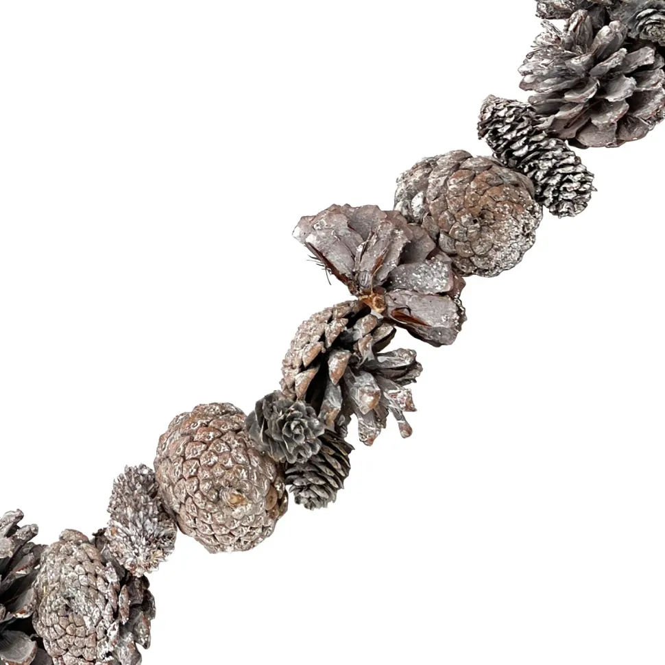 GARLAND NATURAL PINECONE 59″ FROSTED FINISH