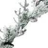 GARLAND PINE 60″ FLOCKED MIXED PINES W/ PINE CONES