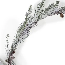 GARLAND PINE 71″ FLOCKED W/ PINE CONES & TWIGS