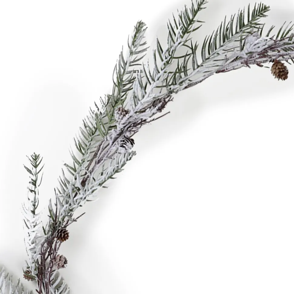 GARLAND PINE 71″ FLOCKED W/ PINE CONES & TWIGS