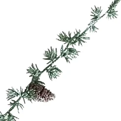 GARLAND PINE 47″ HANGING ICED PINE W/ PINE CONES