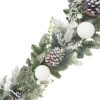 GARLAND PINE FROSTED 72″ MIXED PINE W/ PINE CONES & SNOW BALLS