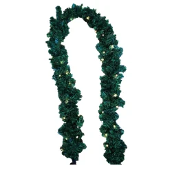 GARLAND PRE-LIT NAT. SHERWOOD PINE 9′ X 12″ 180 TIPS W/50 LED LIGHTS