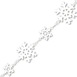 GARLAND SNOWFLAKE 67″ 170CM W/ WHITE GLTR