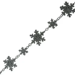 GARLAND SNOWFLAKE 67″/170CM W/ SILVER GLTR