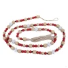 GARLAND WOODEN GEOMETRIC BEADS 59″ ASST. WHITE, NAT., RED