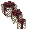 GIFT BOX 6″/8″/10″ HEMP W/ BUFFALO PLAID LED B/O