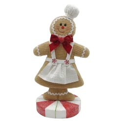GINGERBREAD GIRL BAKER STANDING 14.2″ W/ RIBBON