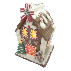 GINGERBREAD HOUSE W/ LED (YELLOW) 5.6″ CLAY DOUGH