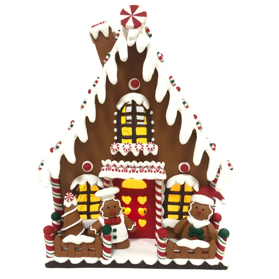 GINGERBREAD HOUSE WITH LED CLAY DOUGH 9.5″