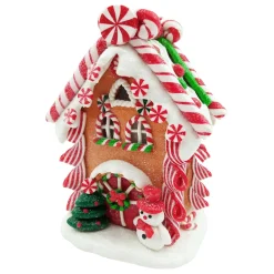 GINGERBREAD HOUSE .5″X3″X6″ W/ LED LIGHT(RED/GREEN/BLUE)
