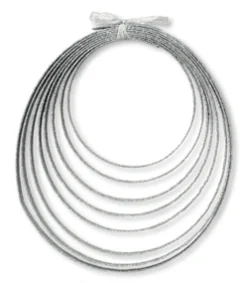 GLITTER RIBBON 15 FT. SILVER