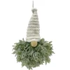 GNOME HANGING PINE BODY|FUR HAT GREEN/NATURAL 19.5″x27.5″ FROSTED