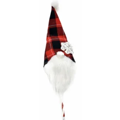 GNOME HEAD PICK 25.5 BLACK/ RED HAT W/ SNOWFLAKE