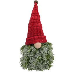 GNOME PINE BODY|FABRIC HAT RED/GREEN 6.5″x10″ FROSTED